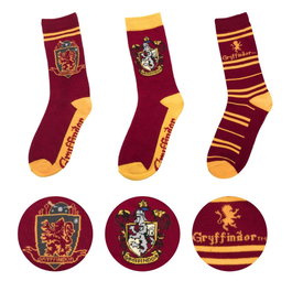 Cinereplicas Harry Potter pack 3 paires de chaussettes Gryffindor