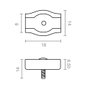 Edm Sujetacable plano simple SJT03 en acier galvanisé, 2 pièces