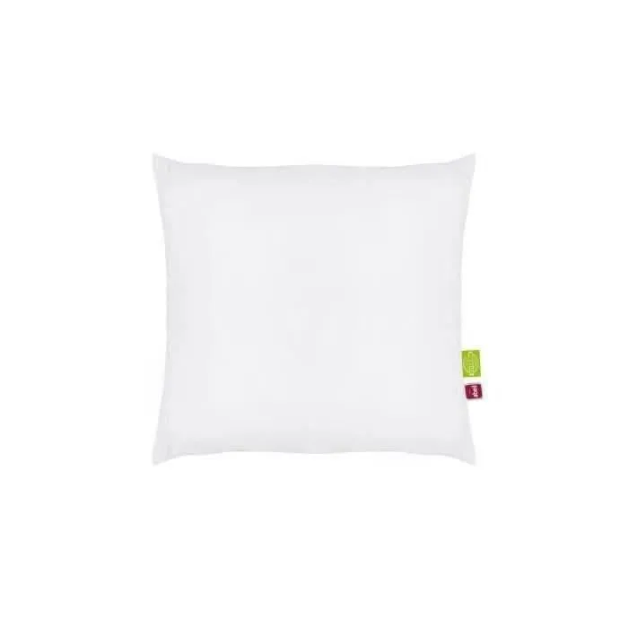 Abeil Lot de 2 Oreillers Confort Bio Blanc 60 x 60 cm - Oreillers Écologiques