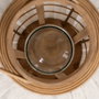 BigBuy Home Lanterne Beige Naturel Bambou Verre 36 x 36 x 56 cm