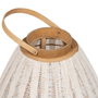BigBuy Home Lanterne Beige Naturel Bambou Verre 36 x 36 x 56 cm
