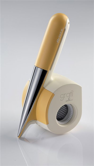 Ariete 457 Râleur Électrique Étanche - Pour Fromage, Pain, Chocolat, Noix - Batterie Lithium Rechargeable, 3.7V - Design Italien Compact