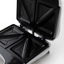 DCook Gallery Sandwich Maker 750W - Blanc - Plaques Antiadhésives XXL - Poignée Froide - 25x24x9.5 cm