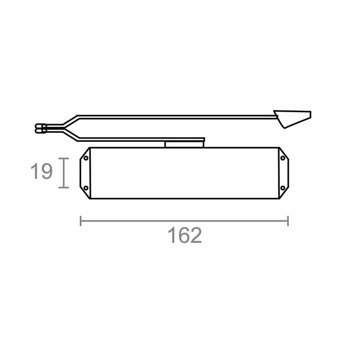 Ferme-porte Micel MC01-S Argenté 700-900 MM Aluminium