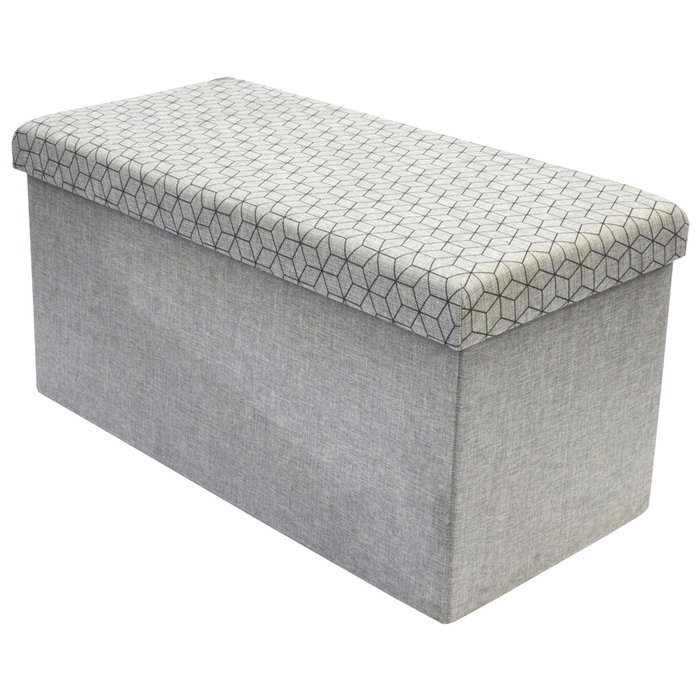 Home Deco Factory Pouf pliable gris clair Home Deco Factory Pouf pliable gris clair