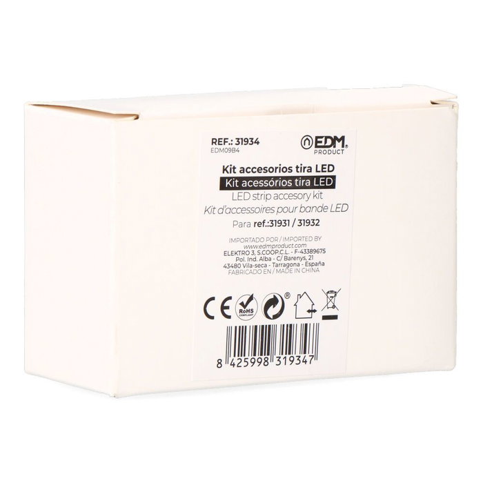 Edm Jeu d'accessoires pour ruban LED