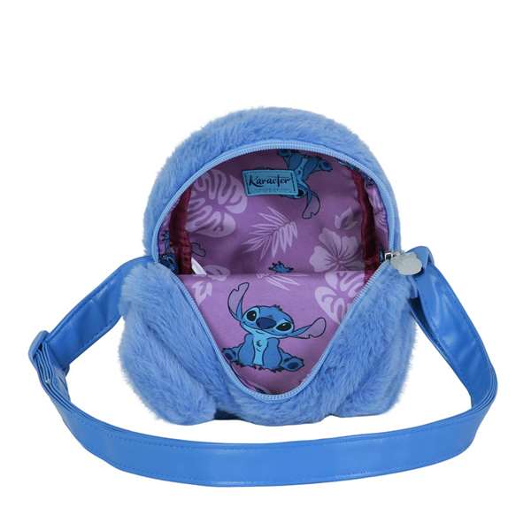 Karactermania Lilo et Stitch Sac bandoulière carré en peluche 21x18x10 cm - Sac à bandoulière pour enfant en polyester - Personnage Disney