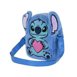 Karactermania Lilo et Stitch Sac bandoulière carré en peluche 21x18x10 cm - Sac à bandoulière pour enfant en polyester - Personnage Disney