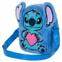Karactermania Sac à bandoulière Stitch en peluche bleu 21 x 18 x 10 cm