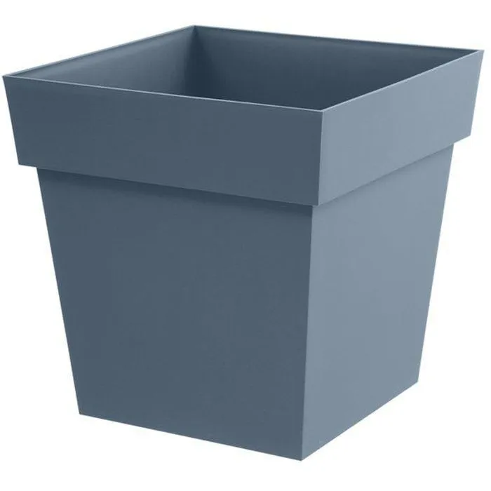 EDA Pot de fleurs Toscane Carré - 32 cm - 22 L - Intérieur/Extérieur - Traitement anti-UV et antigel - Bleu Jean - Garantie 7 ans EDA Pot de fleurs Toscane Carré - 32 cm - 22 L - Intérieur/Extérieur - Traitement anti-UV et antigel - Bleu Jean - Garantie 7 ans