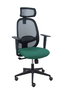 Piqueras y Crespo Chaise de bureau Cilanco, mécanisme Synchro, Vert bouteille/Noir