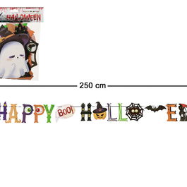 Guirnalda Decorativa Halloween 250 cm avec Fantômes et Citrouilles - Décoration de Fête