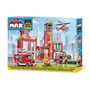 ZURU - Set de Construction Caserne de Pompiers MAX Fire Station Large (976 Pièces) avec Véhicules et Accessoires
