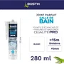 Bostik Joint Parfait - Mastic silicone haute qualité pour salle de bain, anti-moisissures, blanc, 280 ml - Pour joints de baignoire, douche, vasque, carrelage