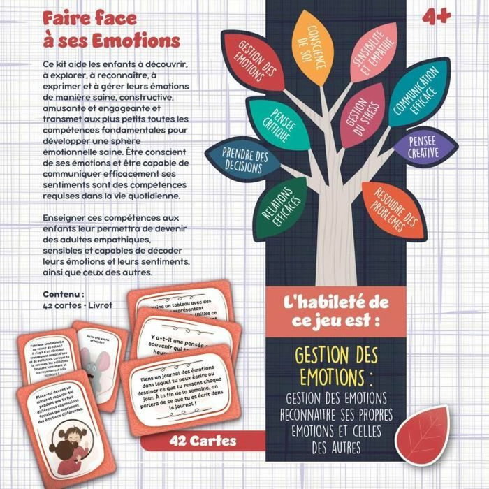 Lisciani Giochi Jeu de cartes Gestion des émotions LIFE SKILLS