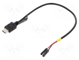 DELOCK Câble USB C avec connecteur à broches 1pin x2, 0,2m, noir