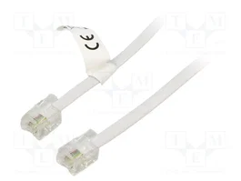 GOOBAY Câble téléphonique RJ11 plat 10m blanc