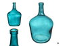 Giftdecor Garrafa en verre turquoise 2L 15x24x15 cm (Set de 6)