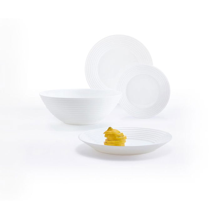Service de Vaisselle Luminarc Harena Blanc verre 19 Pièces