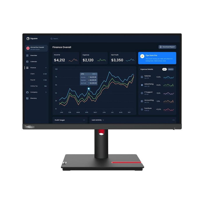 Lenovo ThinkVision T22i-30 21,5 pouces Full HD IPS Noir