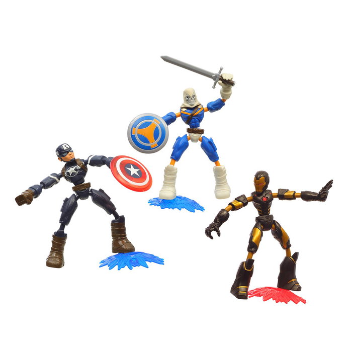 Hasbro Marvel Avengers - Figurine flexible Bend and Flex E9198 avec Iron Man et Captain America