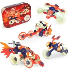 Clixo Gipsy Toys - Jeu de construction magnétique flexible 30 pièces brillant dans le noir, compatible avec tous les packs, à partir de 6 ans