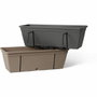 Garden Id Kit jardinière Smart avec crochet en métal, réserve d'eau et écarteur, Taupe 50 cm