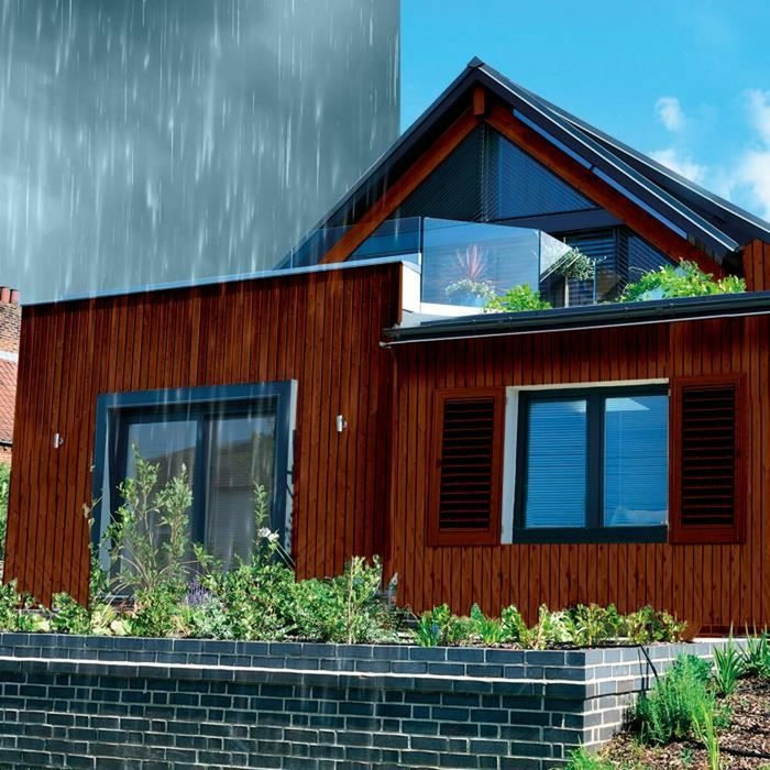 Bondex - Lasure extérieure haute protection 8 ans indice UV 30 chêne foncé satin - 2,5 litres - Pour la protection et décoration des bois extérieurs