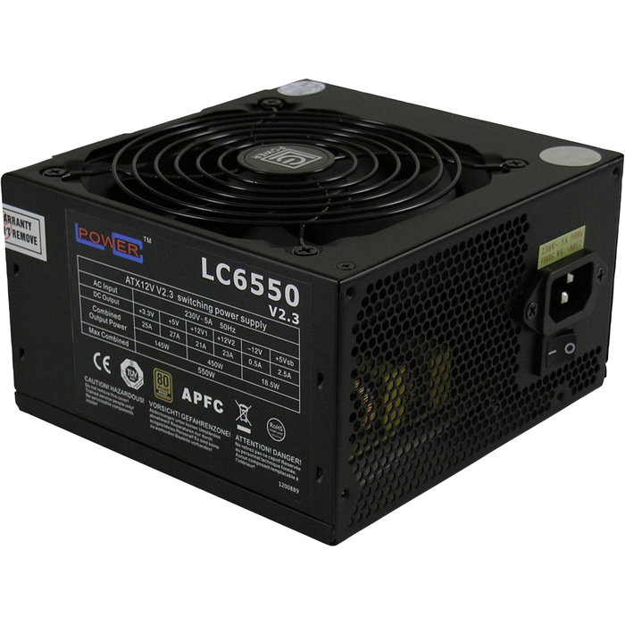 LC-Power LC6550 V2.3 550W 120mm 20/24 pin Black LC-Power LC6550 V2.3 550W 120mm 20/24 pin Black