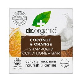 Dr.Organic Shampooing et après-shampooing solide coco-orange 75 g