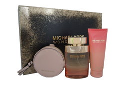 Michael Kors - Coffret Parfum Wonderlust pour Femme : Eau de Parfum 100 ml + Lotion Corporelle Hydratante 100 ml + Pochette Textile Rose en Cadeau