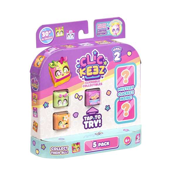 Bizak Clickeez Multi Pack - Pack de 5 touches décoratives avec couleurs, brillances et thèmes variés pour clavier - Modèles assortis