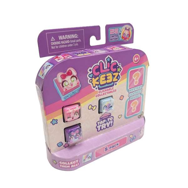 Bizak Clickeez Multi Pack - Pack de 5 touches décoratives avec couleurs, brillances et thèmes variés pour clavier - Modèles assortis