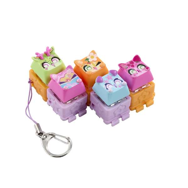 Bizak Clickeez Multi Pack - Pack de 5 touches décoratives avec couleurs, brillances et thèmes variés pour clavier - Modèles assortis