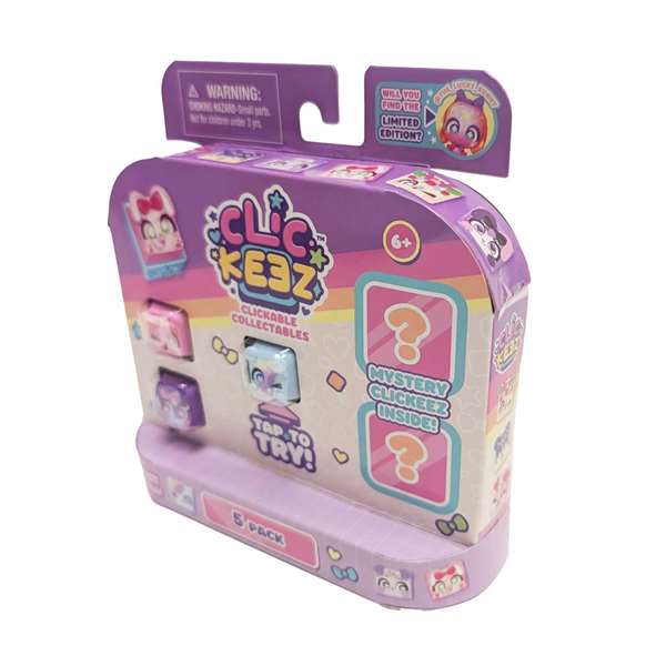 Bizak Clickeez Multi Pack - Pack de 5 touches décoratives avec couleurs, brillances et thèmes variés pour clavier - Modèles assortis