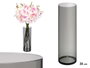 Giftdecor Jarron Aparenza Cylindrique en Acrylique Noir 12x35 cm (Set de 12)