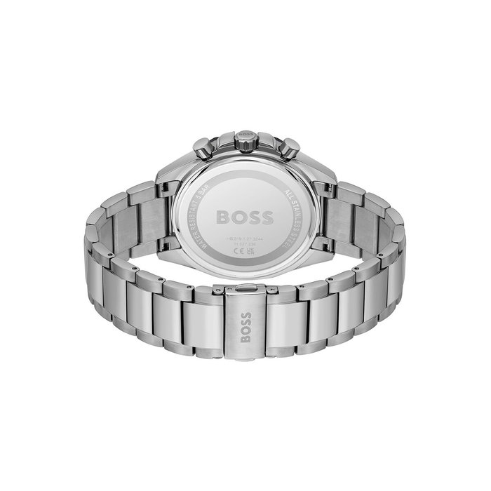 Boss 1514015 avec cadran bleu et bracelet gris