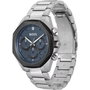 Boss 1514015 avec cadran bleu et bracelet gris
