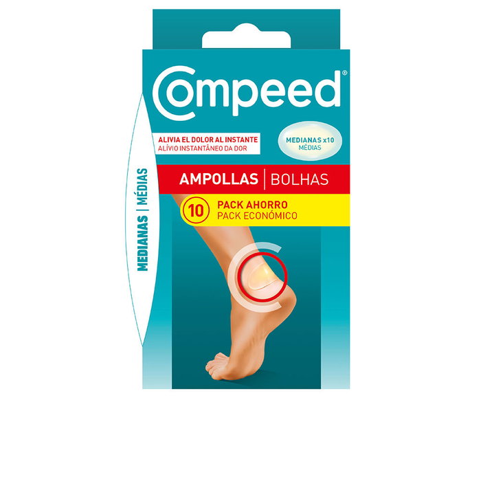 Compeed Ampoules Taille Moyenne - 10 Pansements Hydrocolloïdes pour Soulagement Immédiat de la Douleur et Protection des Pieds Compeed Ampoules Taille Moyenne - 10 Pansements Hydrocolloïdes pour Soulagement Immédiat de la Douleur et Protection des Pieds