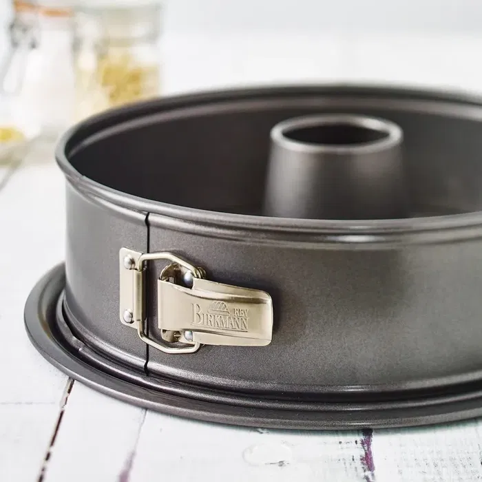 Birkmann Moule à Fond Amovible EASY BAKING 26x26x9 cm - Acier Carbone Antiadhésif - Revêtement Whitford - avec 2 Fonds