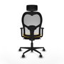 Piqueras y Crespo Chaise de Bureau avec Appui-tête 1D036N2 Jaune