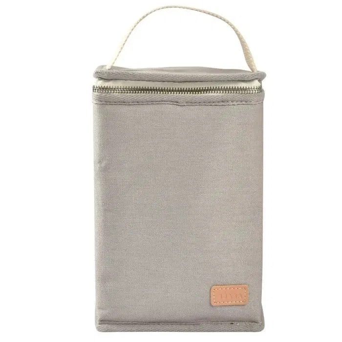 Beaba Pochette repas isotherme bébé - Grande capacité - Gris perle