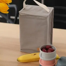 Beaba Pochette repas isotherme bébé - Grande capacité - Gris perle