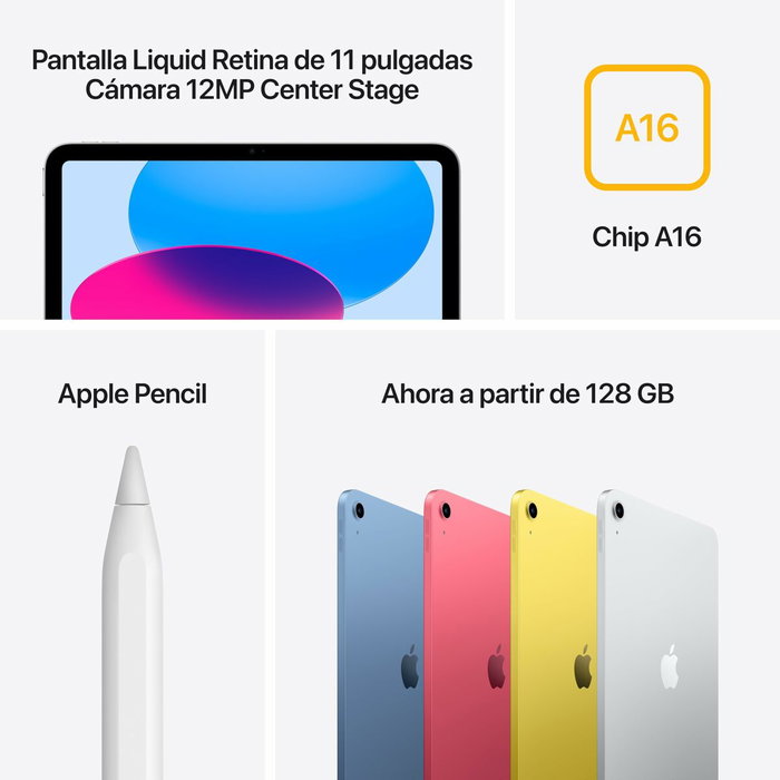 Tablette Apple iPad A16 11" 128 GB Jaune