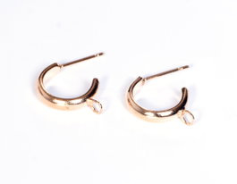 Innspiro Boucles d'oreilles métalliques avec anneau doré 14x18mm (2u) inevitable