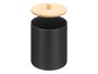 Berilo Bocal en plastique avec couvercle en bambou noir 9 x 13 x 9 cm (Set de 24)