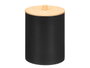 Berilo Bocal en plastique avec couvercle en bambou noir 9 x 13 x 9 cm (Set de 24)