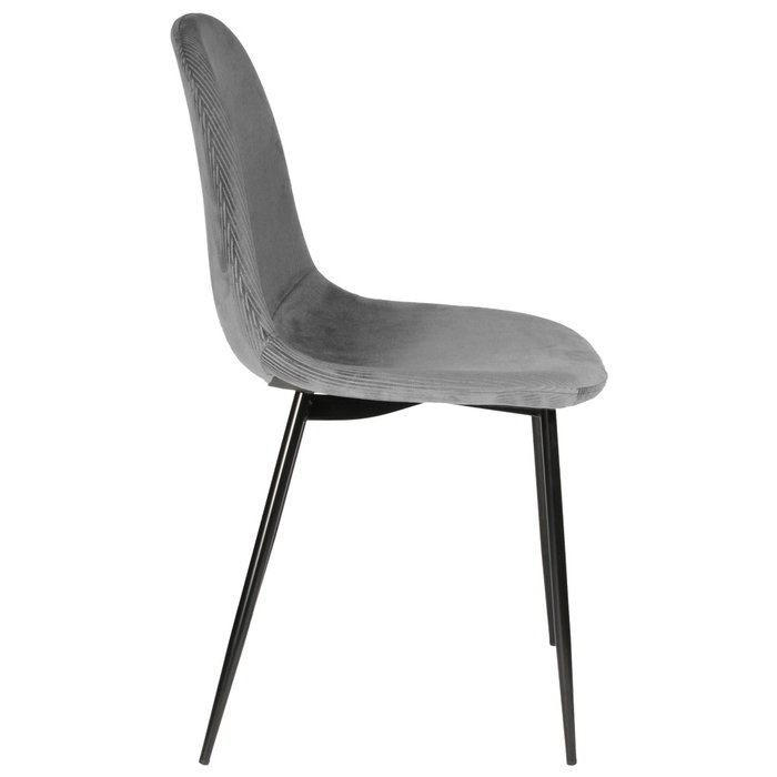 Home Deco Factory Chaise Giulia en Velours Gris