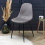 Home Deco Factory Chaise Giulia en Velours Gris