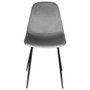 Home Deco Factory Chaise Giulia en Velours Gris
